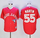 Toronto Blue Jays #55 Russell Martin Red New Cool Base Canada Day Stitched Baseball Jersey,baseball caps,new era cap wholesale,wholesale hats